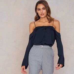 Elegant Black Off-Shoulder Top